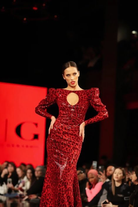 New York Fashion Week runway:"Crimson Command"