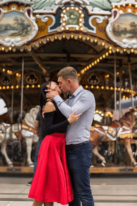 Carousel Embrace: Timeless Affection